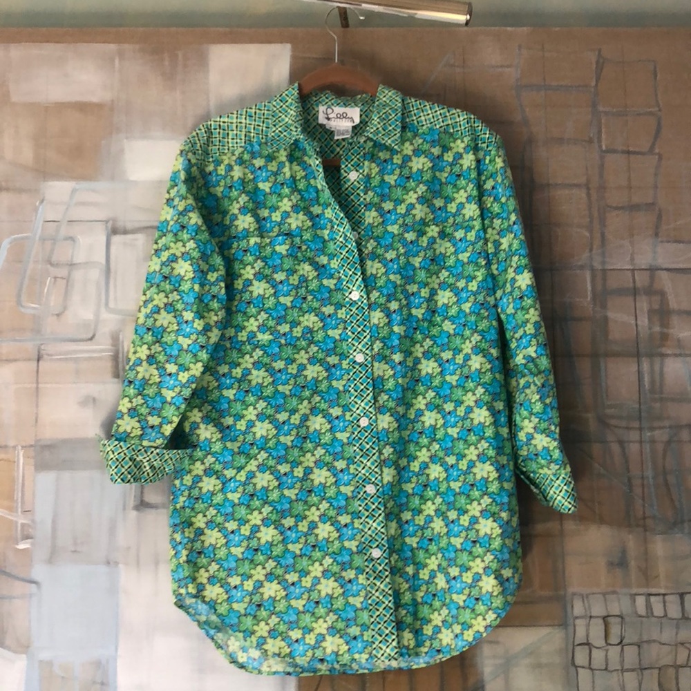 Lilly Pulitzer 100% Cotton Tailored Blouse